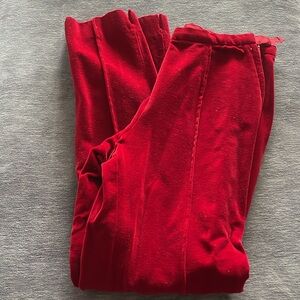 Vibrant Red Velvet Pants j.crew